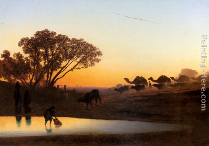 Sunset On The Nile painting - Charles Theodore Frere Sunset On The Nile art painting